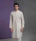 Ivory Cotton Jacquard with Self texture