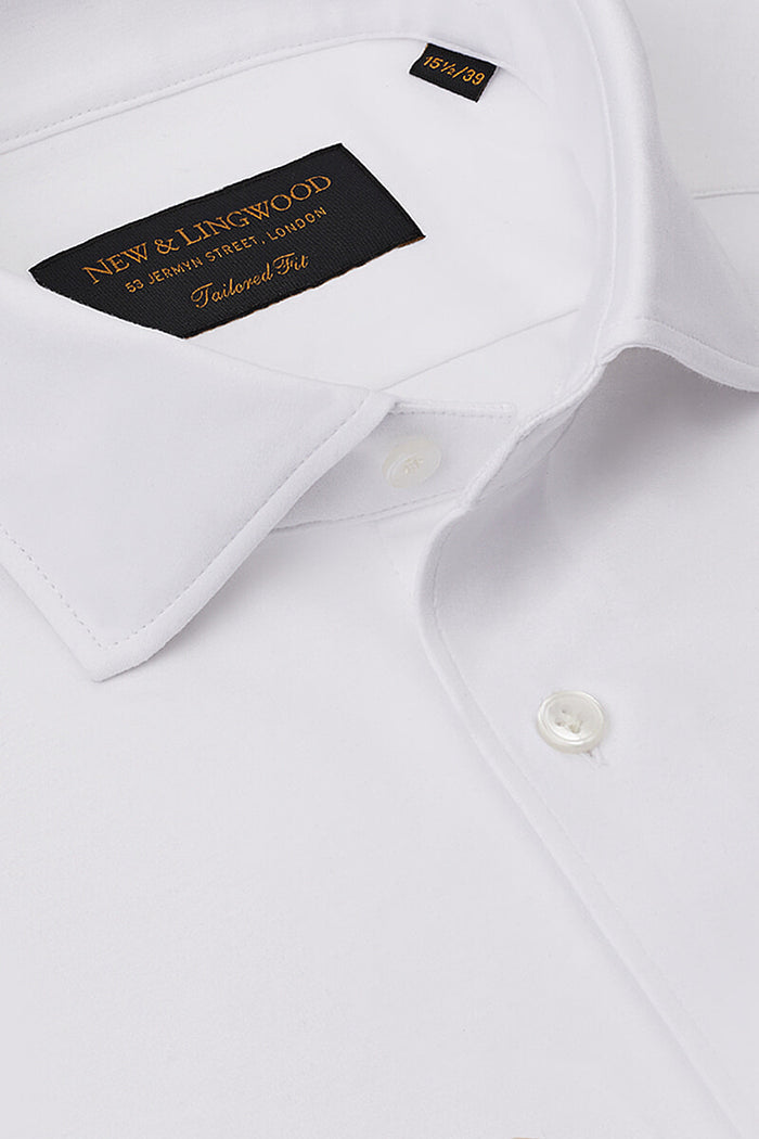 Ivory Cutaway Collar Tailored Fit Stretch Shirt