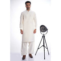 Ivory Embroidered White Mens Shalwar Kameez