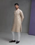 Ivory & Gold Jacquard Kurta pyjama set