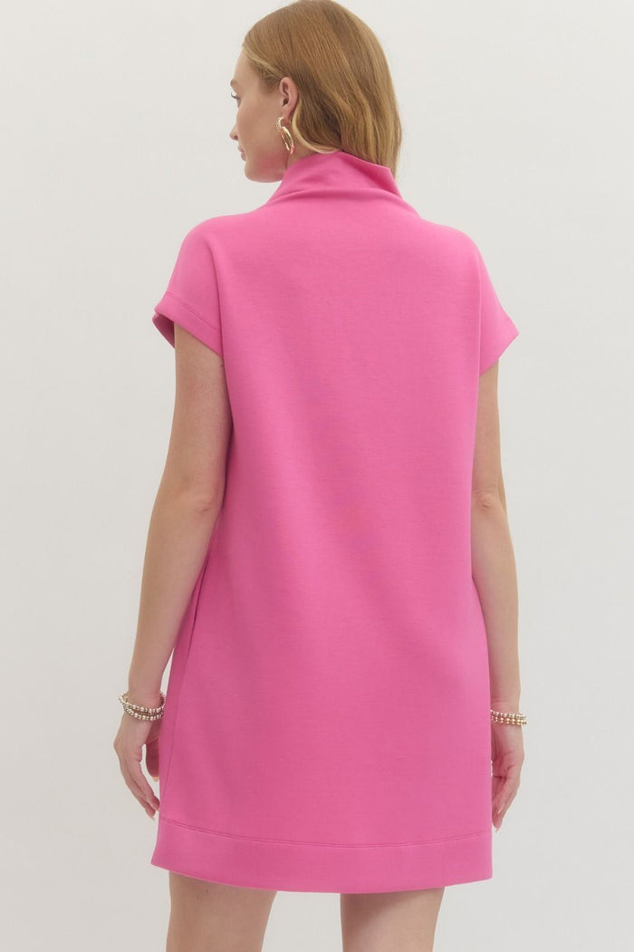Jersey Mock Neck Mini