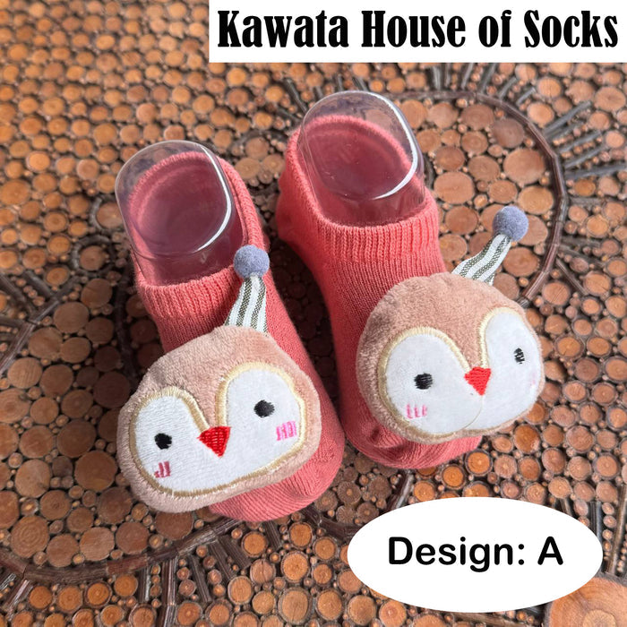 Kawata Cotton Toy Plush Baby Socks (4-15 months old)