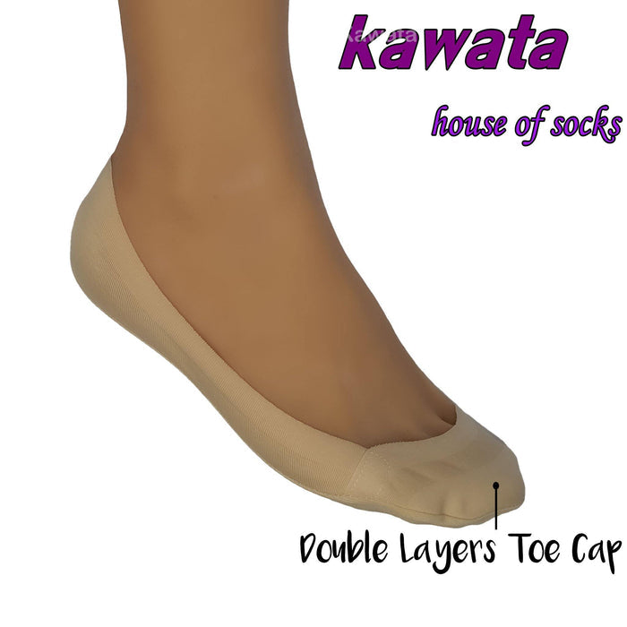 Kawata Double Layer Matte Cotton No Show Socks / Low-Cut Anti-Slip - Kawata House of Socks