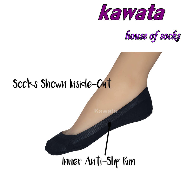 Kawata Double Layer Matte Cotton No Show Socks / Low-Cut Anti-Slip - Kawata House of Socks
