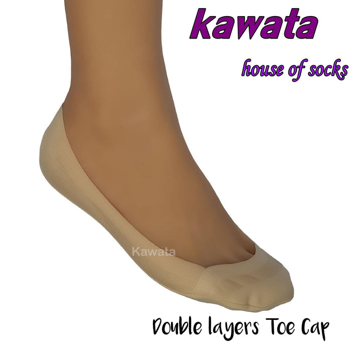 Kawata Double Layer Matte Cotton No Show Socks / Low-Cut Anti-Slip - Kawata House of Socks