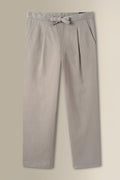Khaki Cotton Drawstring Trousers