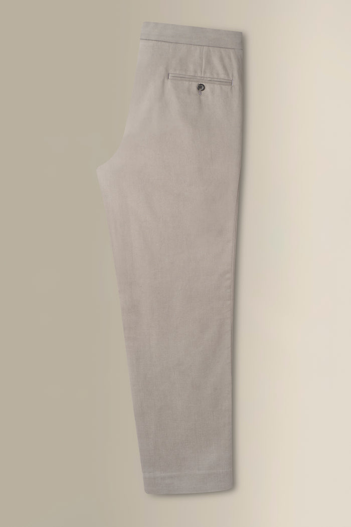 Khaki Cotton Drawstring Trousers