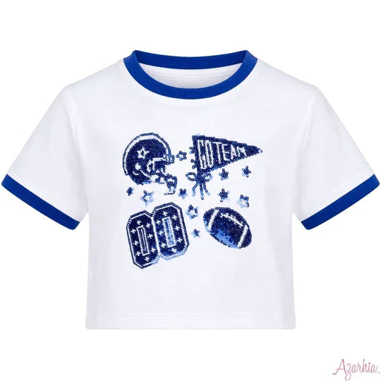 KIDS Sequin Football Elements Tee