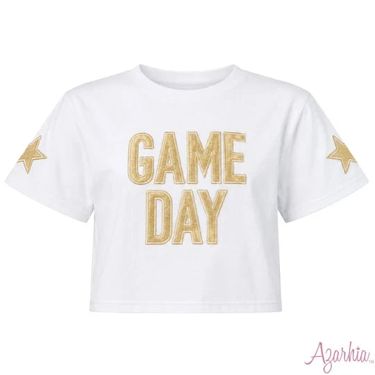 KIDS Shimmer Applique Game Day Tee