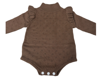KIDS Turtleneck Pointelle Knit Bubble