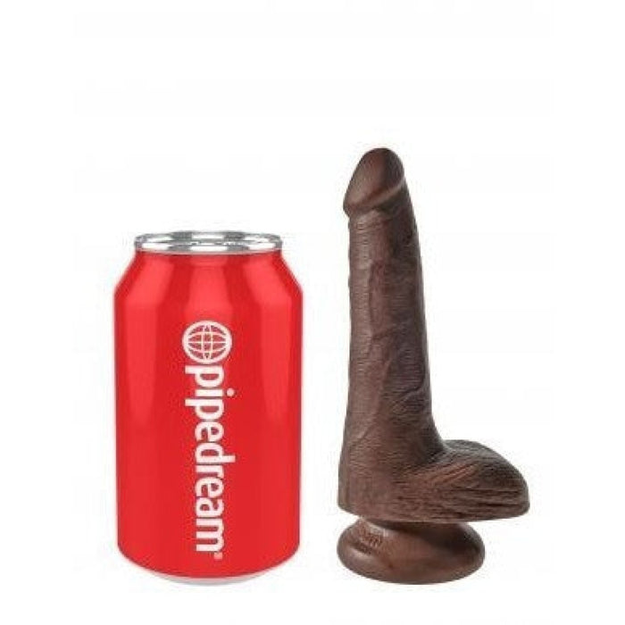 King Cock 6 In Cock W-balls Brown Intimates Adult Boutique