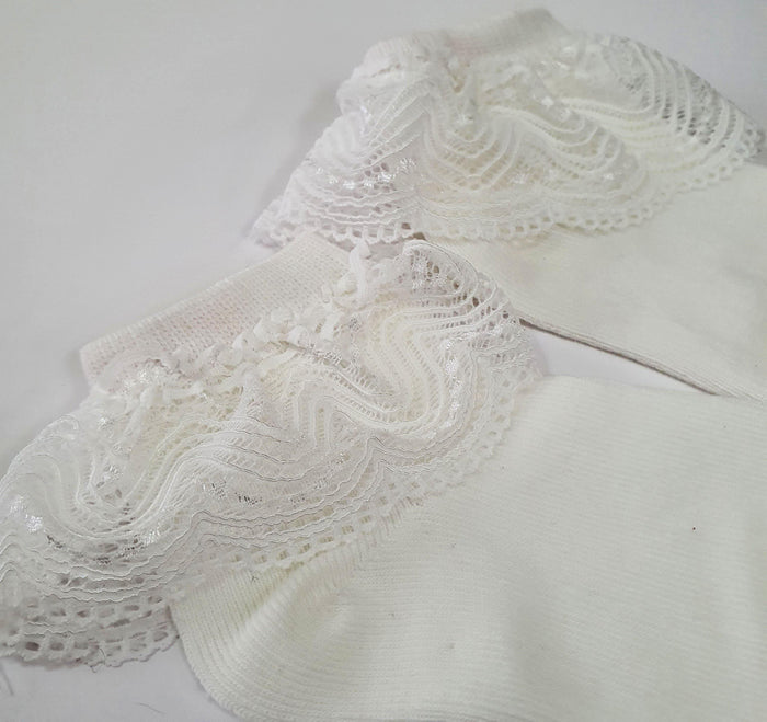 Lace White Socks - Kawata House of Socks