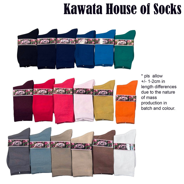 Ladies Mid Calf | Crew Thin Non- Padded Cotton Socks