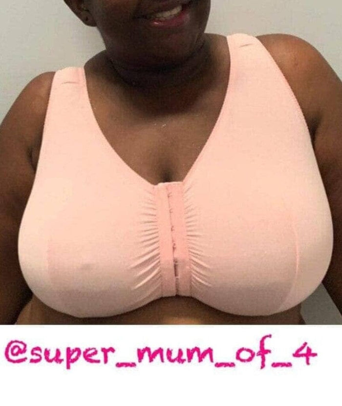 Leading Lady The Meryl Cotton Front Opening Wire-free Leisure Bra - Grey Bras