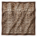 Leopard Print Satin Silk Square Scarf