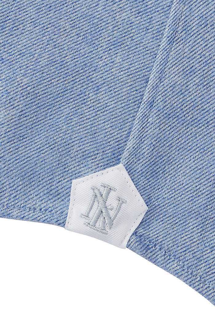 Light Blue Cutaway Collar Standard Fit Flannel Shirt