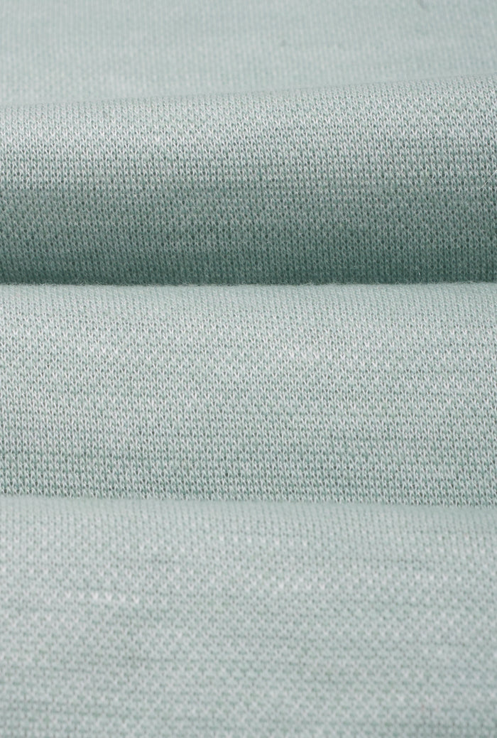 Light Blue One Piece Collar Cotton & Cashmere Popover Shirt