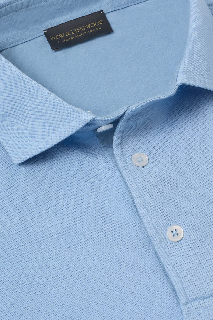 Light Blue Short Sleeve Polo Shirt