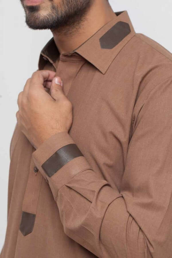 Light Brown Shalwar Kameez AI-SHKZ-00130