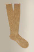 Light Khaki Long Cotton Socks