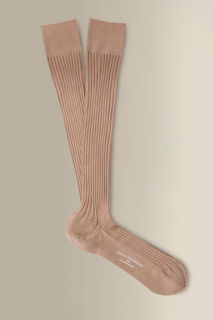 Light Khaki Long Lightweight Wool Socks