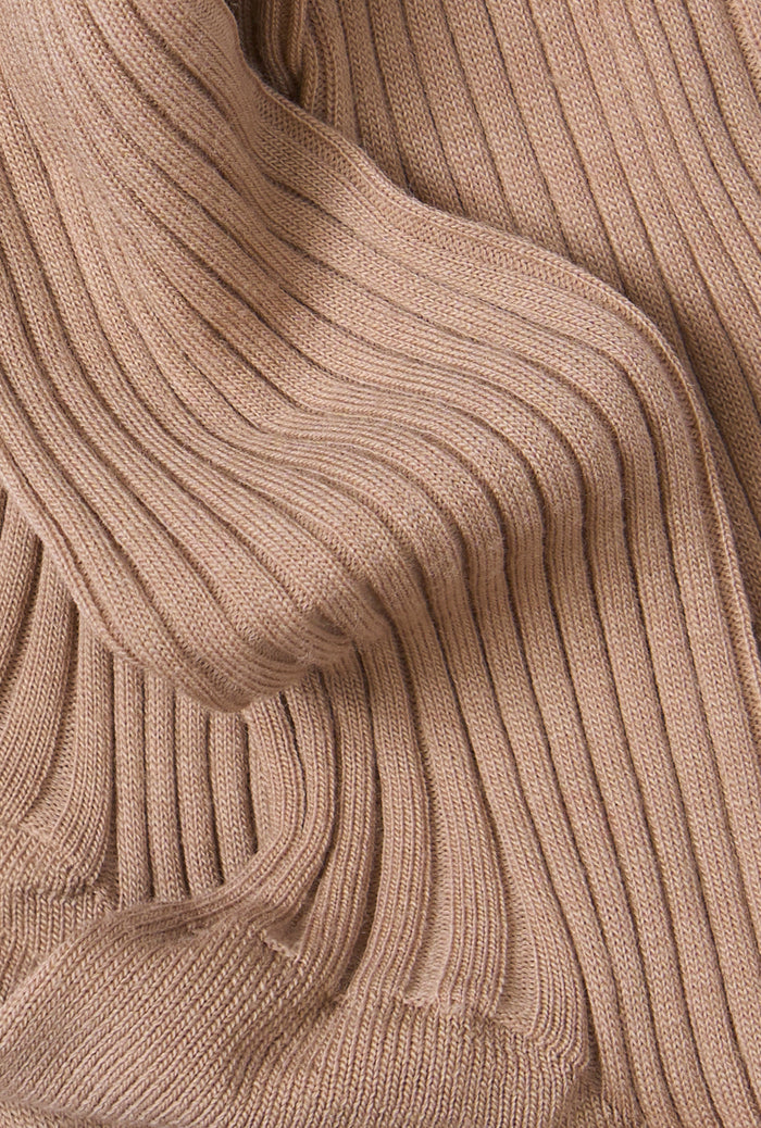 Light Khaki Long Lightweight Wool Socks