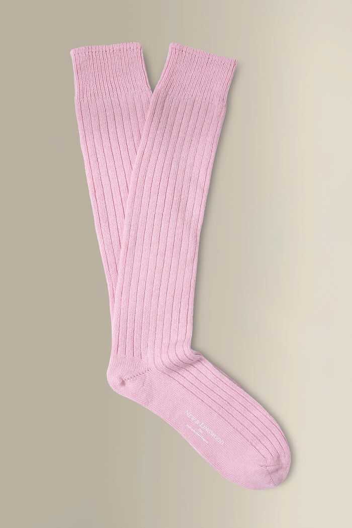 Light Pink Long Heavyweight Cashmere Lounge Socks