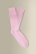 Light Pink Mid Calf Heavyweight Cashmere Lounge Socks