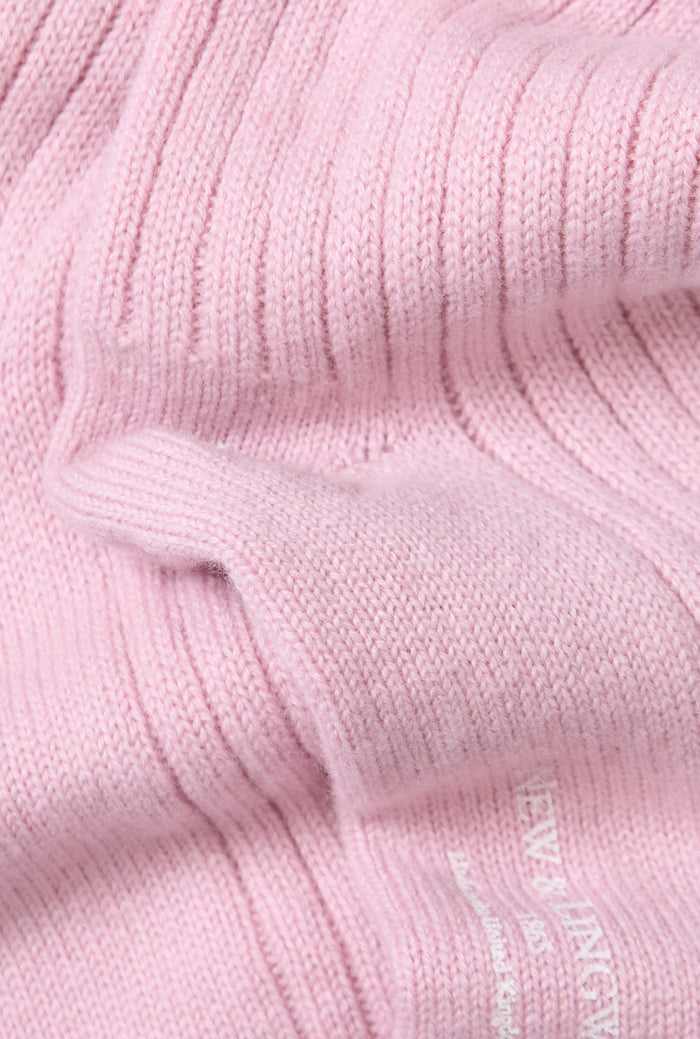 Light Pink Mid Calf Heavyweight Cashmere Lounge Socks