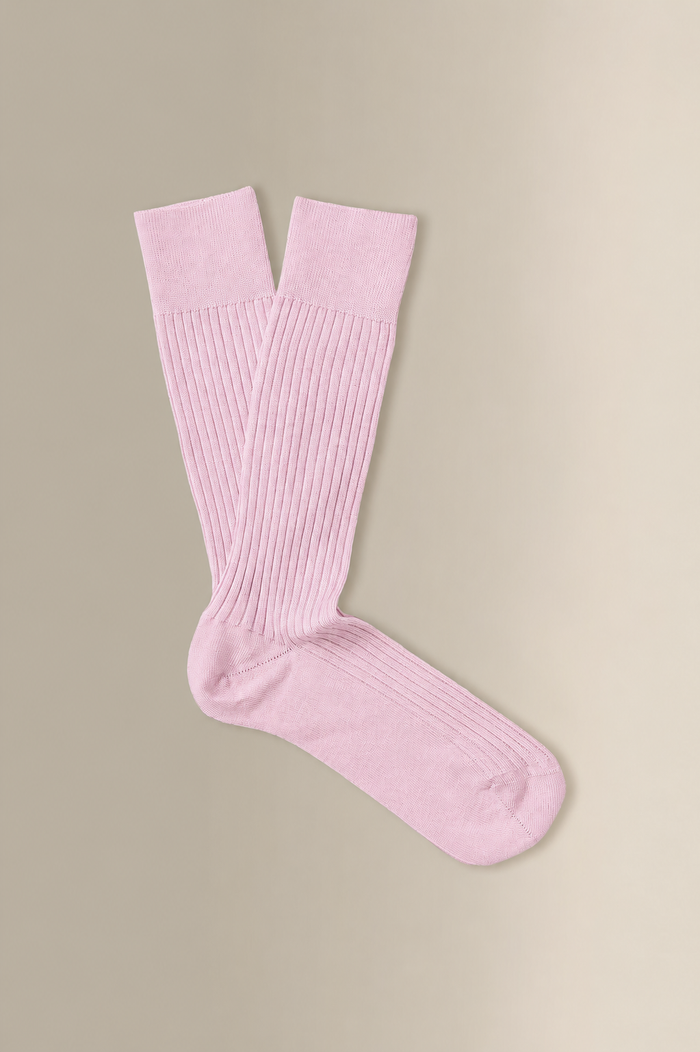 Light Pink Mid Calf Lightweight Wool Socks