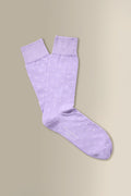 Lilac & Cream Polka Dot Mid Calf Cotton Socks