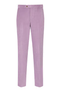 Lilac Flat Front 14 Wale Corduroy Trousers