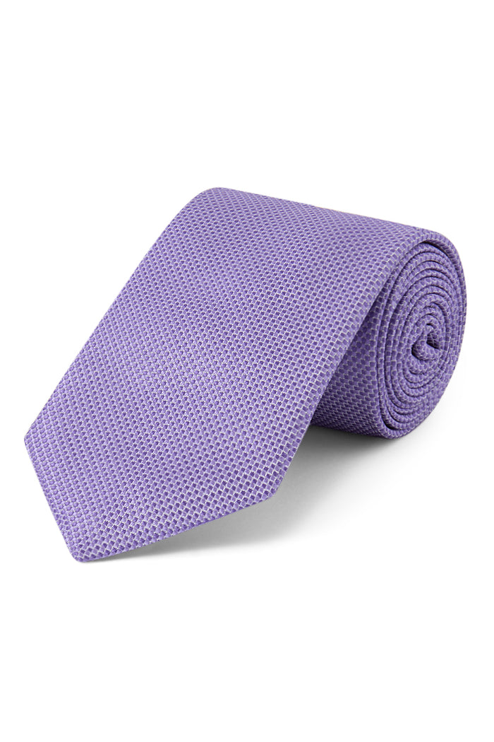 Lilac Micro Pattern Woven Silk Tie