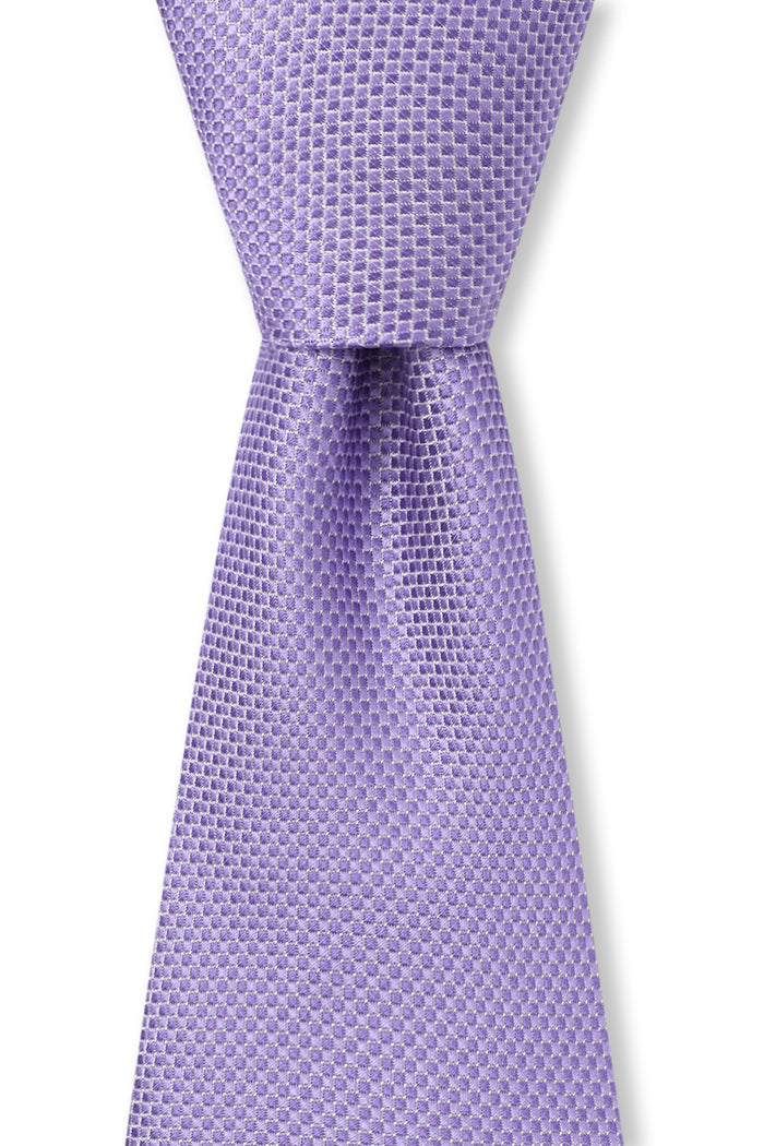 Lilac Micro Pattern Woven Silk Tie