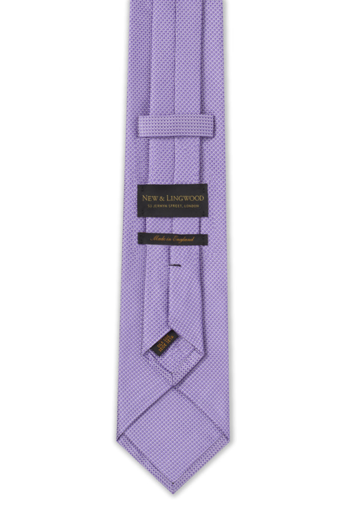 Lilac Micro Pattern Woven Silk Tie