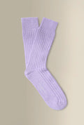 Lilac Mid Calf Heavyweight Cashmere Lounge Socks