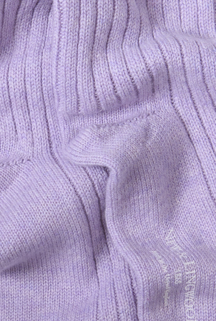 Lilac Mid Calf Heavyweight Cashmere Lounge Socks