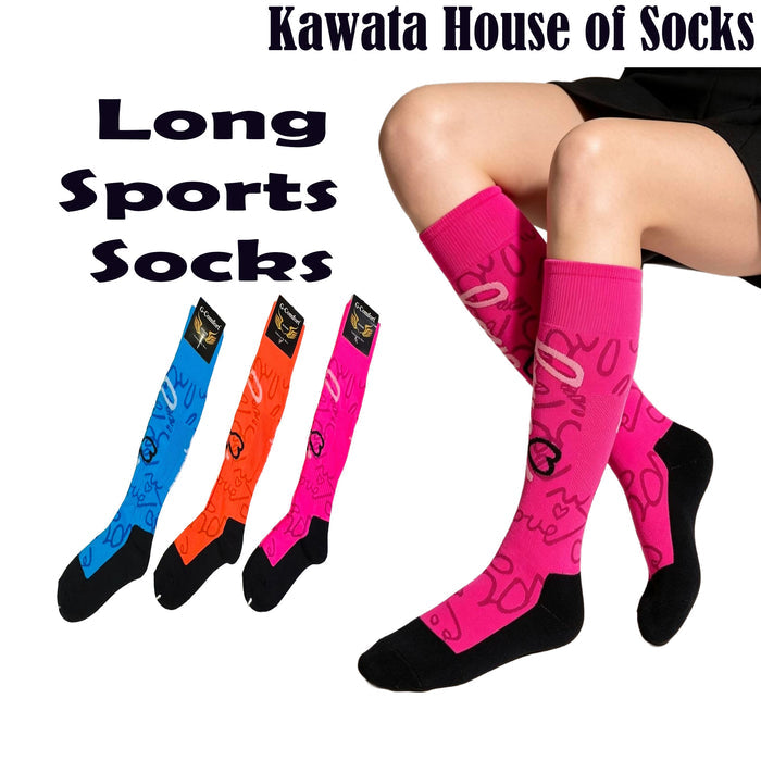 Long Athletic Sports Socks – Knee High Athletic Performance Socks for Running, Cycling, Football & Outdoor Sports