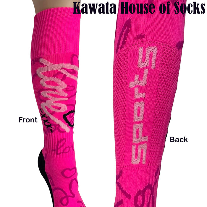Long Athletic Sports Socks – Knee High Athletic Performance Socks for Running, Cycling, Football & Outdoor Sports