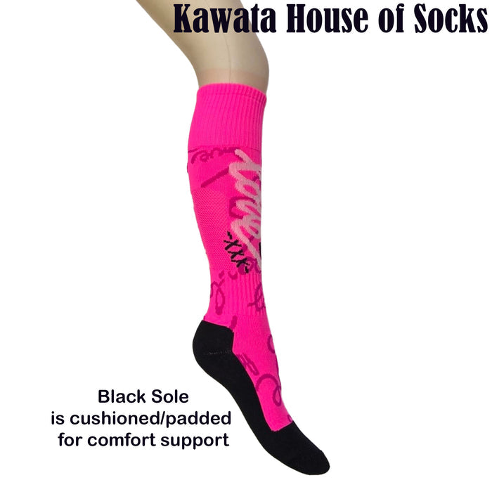 Long Athletic Sports Socks – Knee High Athletic Performance Socks for Running, Cycling, Football & Outdoor Sports