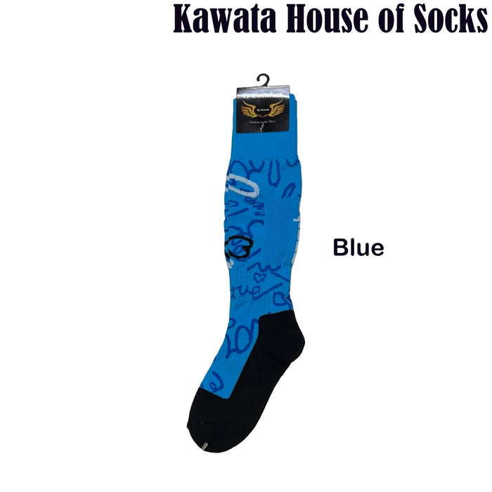 Long Athletic Sports Socks – Knee High Athletic Performance Socks for Running, Cycling, Football & Outdoor Sports