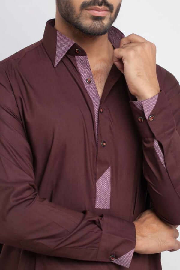 Maroon Classic Shalwar Kameez AI-SHKZ-00145