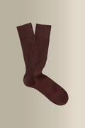 Maroon Mid Calf Lightweight Wool Socks