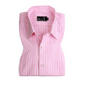 Men Pink Slim Fit Striped Formal Shirt