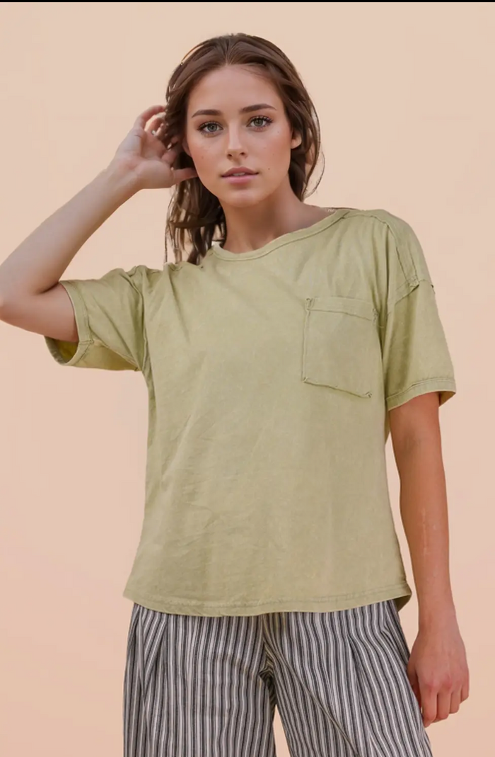 Mineral Wash Relaxed Pocket Tee