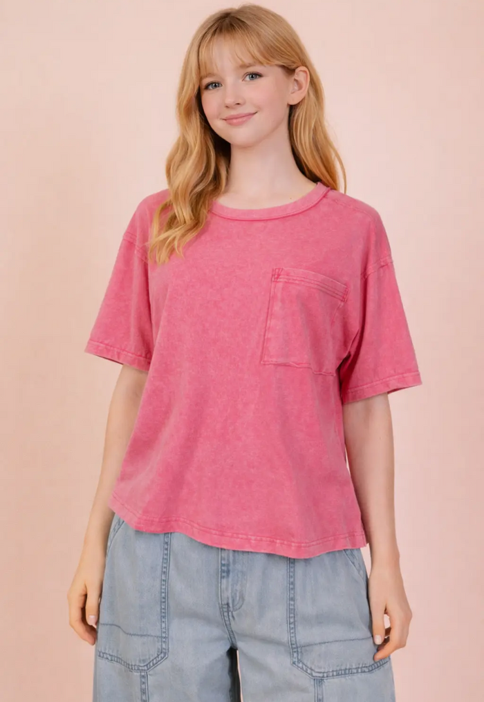 Mineral Wash Relaxed Pocket Tee