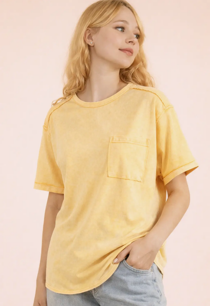 Mineral Wash Relaxed Pocket Tee