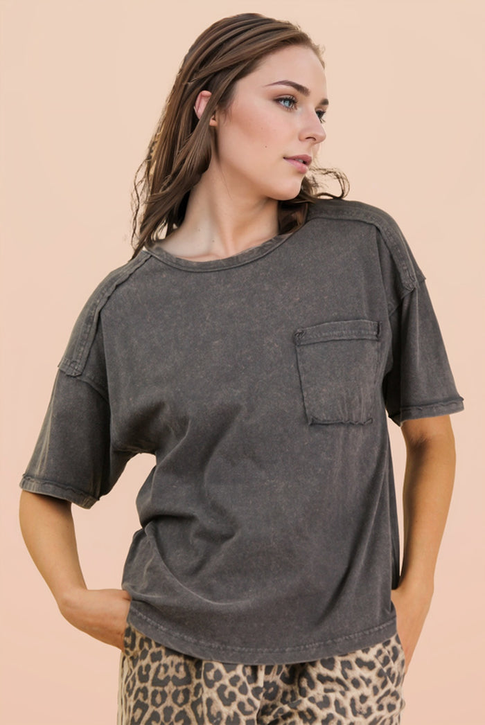 Mineral Wash Relaxed Pocket Tee