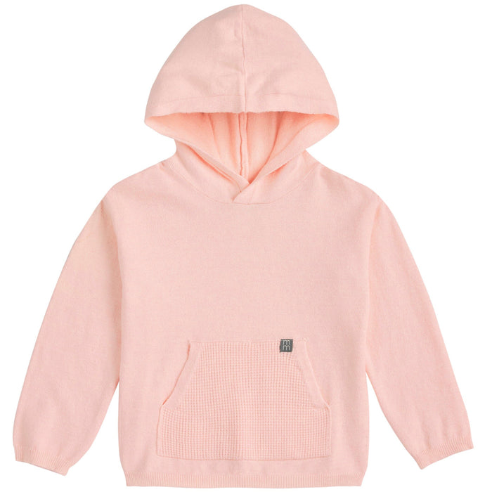 2-Piece Infant & Toddler Pink Hooded Waffle Top and Legging Set