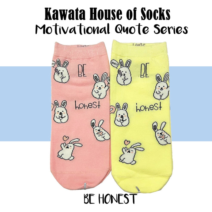 Motivational Quote Series " Be Honest " Casual Ankle Socks